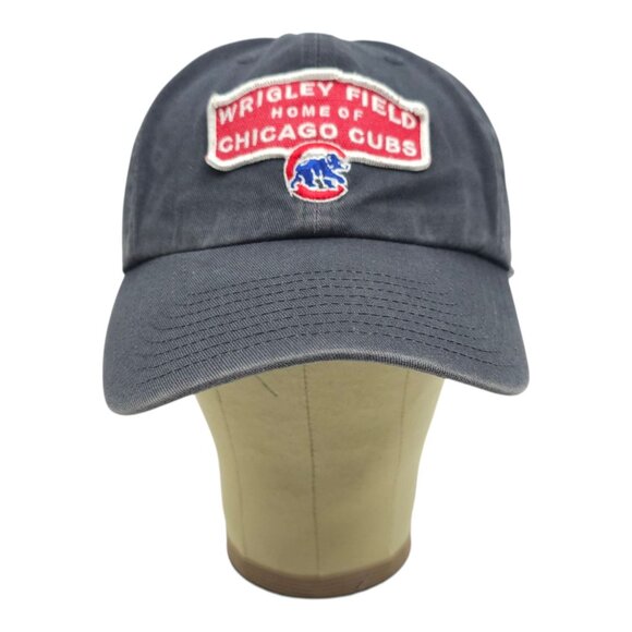 47 Brand Wrigley Field Chicago Cubs Patch Strapback Cap Trucker MLB Baseball Hat - Picture 13 of 14